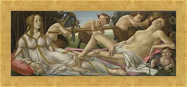 Картина в раме - Venus and Mars. Сандро Боттичелли Картина в раме - Venus and Mars. Сандро Боттичелли