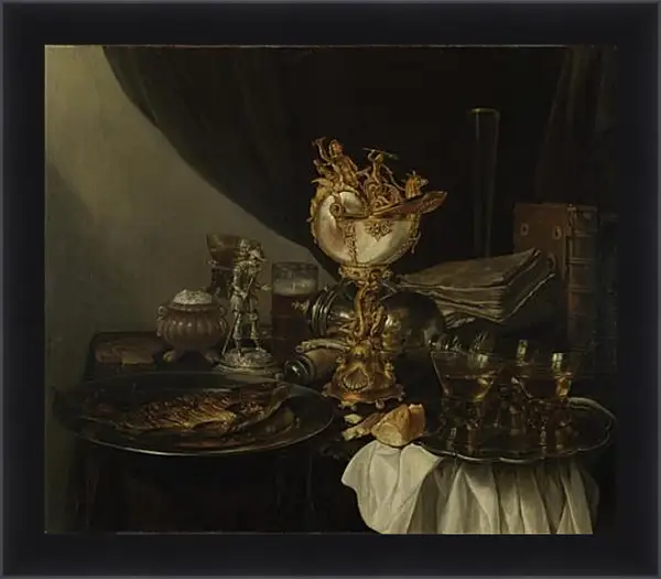 Картина в раме - Still Life with a Nautilus Cup. Виллем Клас Хеда Картина в раме - Still Life with a Nautilus Cup. Виллем Клас Хеда
