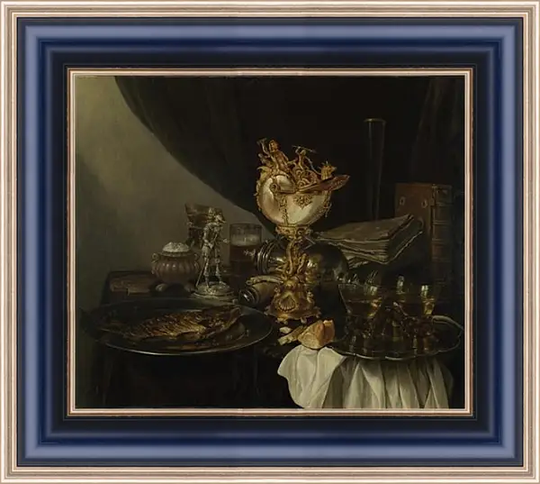 Картина в раме - Still Life with a Nautilus Cup. Виллем Клас Хеда Картина в раме - Still Life with a Nautilus Cup. Виллем Клас Хеда