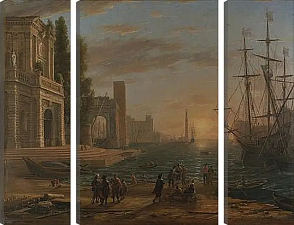 Модульная картина - A Seaport. Клод Жозеф Верне Модульная картина - A Seaport. Клод Жозеф Верне