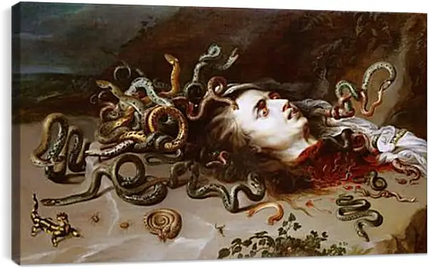 Постер на подрамнике - The Head of Medusa. Питер Пауль Рубенс Постер на подрамнике - The Head of Medusa. Питер Пауль Рубенс