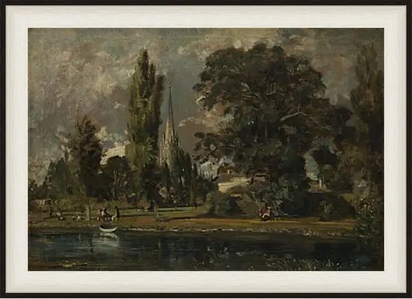 Картина в раме - Salisbury Cathedral and Leadenhall from the River Avon. Джон Констебл Картина в раме - Salisbury Cathedral and Leadenhall from the River Avon. Джон Констебл