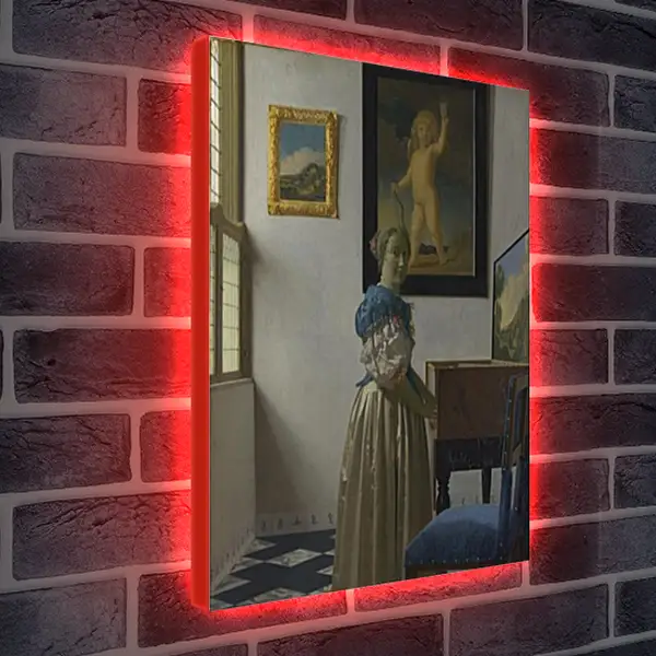 Лайтбокс световая панель - A Young Woman standing at a Virginal. Ян (Йоханнес) Вермеер Лайтбокс световая панель - A Young Woman standing at a Virginal. Ян (Йоханнес) Вермеер