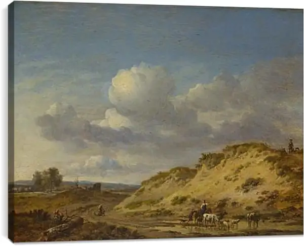 Постер на подрамнике - Peasants driving Cattle and Sheep. Ян Вейнантс Постер на подрамнике - Peasants driving Cattle and Sheep. Ян Вейнантс