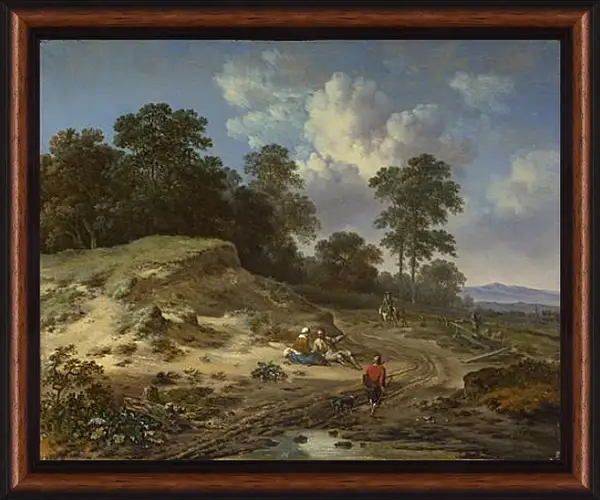 Картина в раме - A Track by a Dune, with Peasants and a Horseman. Ян Вейнантс Картина в раме - A Track by a Dune, with Peasants and a Horseman. Ян Вейнантс