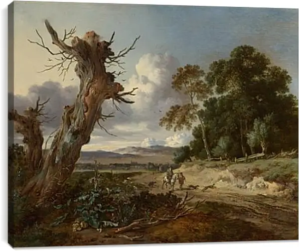 Постер на подрамнике - A Landscape with Two Dead Trees. Ян Вейнантс Постер на подрамнике - A Landscape with Two Dead Trees. Ян Вейнантс