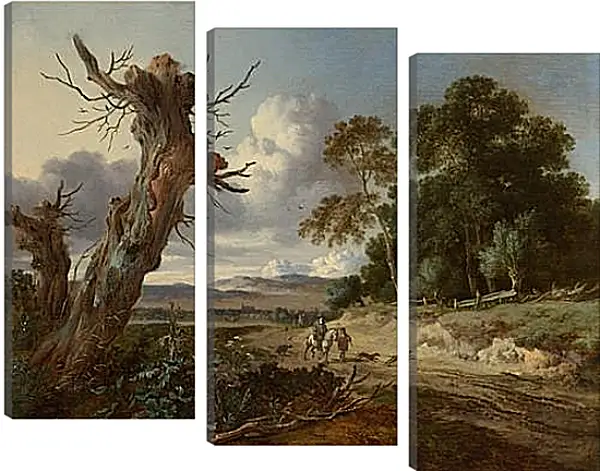 Модульная картина - A Landscape with Two Dead Trees. Ян Вейнантс Модульная картина - A Landscape with Two Dead Trees. Ян Вейнантс