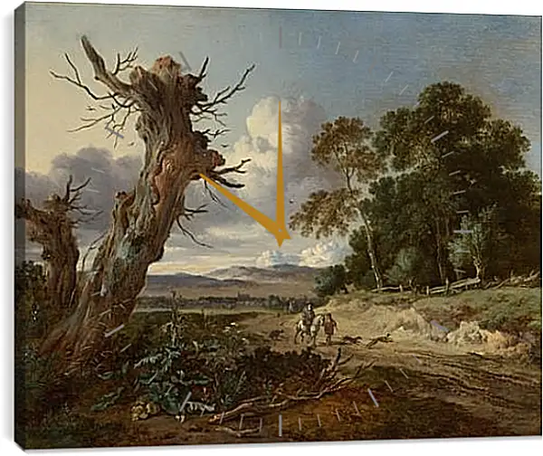 Часы картина - A Landscape with Two Dead Trees. Ян Вейнантс Часы картина - A Landscape with Two Dead Trees. Ян Вейнантс