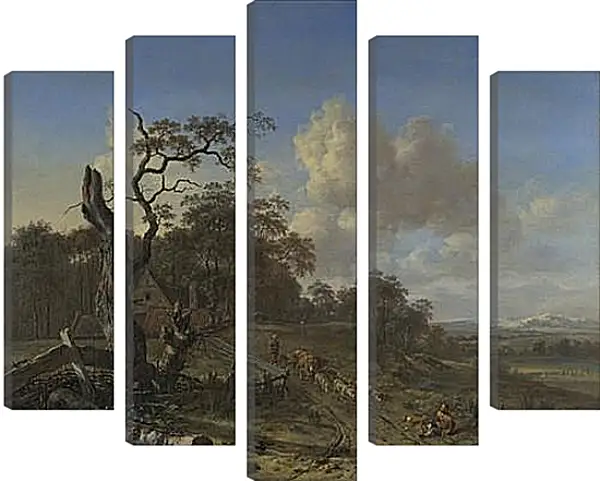 Модульная картина - A Landscape with a Dead Tree. Ян Вейнантс Модульная картина - A Landscape with a Dead Tree. Ян Вейнантс
