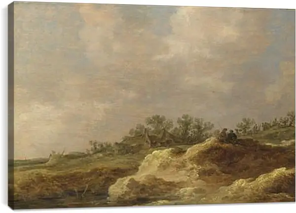 Постер на подрамнике - A Cottage on a Heath. Ян ван Гойен Постер на подрамнике - A Cottage on a Heath. Ян ван Гойен