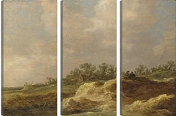 Модульная картина - A Cottage on a Heath. Ян ван Гойен Модульная картина - A Cottage on a Heath. Ян ван Гойен