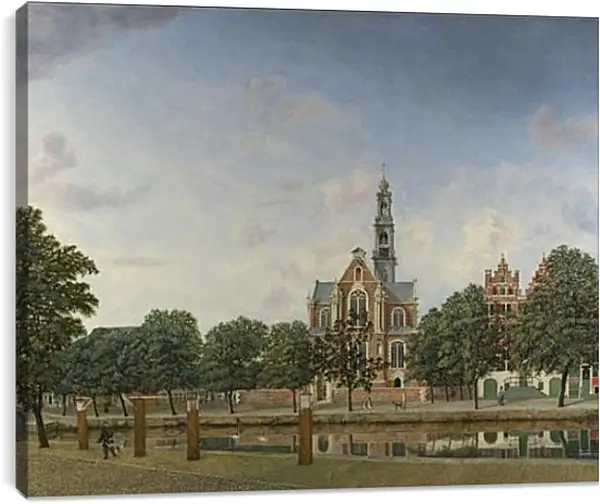 Постер на подрамнике - View of the Westerkerk, Amsterdam. Ян Ван дер Хейден Постер на подрамнике - View of the Westerkerk, Amsterdam. Ян Ван дер Хейден