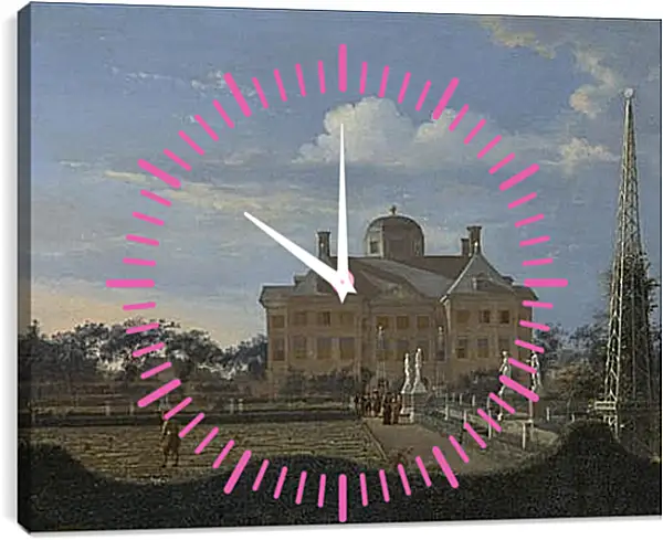 Часы картина - The Huis ten Bosch at The Hague. Ян Ван дер Хейден Часы картина - The Huis ten Bosch at The Hague. Ян Ван дер Хейден