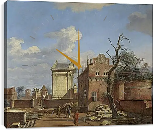 Часы картина - An Architectural Fantasy. Ян Ван дер Хейден Часы картина - An Architectural Fantasy. Ян Ван дер Хейден