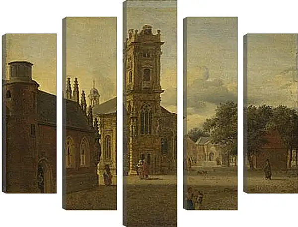 Модульная картина - A Square before a Church. Ян Ван дер Хейден Модульная картина - A Square before a Church. Ян Ван дер Хейден
