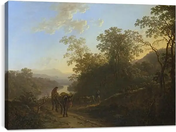 Постер на подрамнике - Peasants with Mules and Oxen. Ян Бот Постер на подрамнике - Peasants with Mules and Oxen. Ян Бот