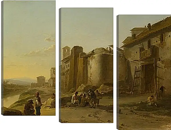 Модульная картина - A View on the Tiber. Ян Бот Модульная картина - A View on the Tiber. Ян Бот
