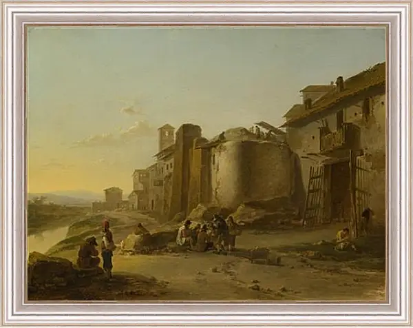 Картина в раме - A View on the Tiber. Ян Бот Картина в раме - A View on the Tiber. Ян Бот