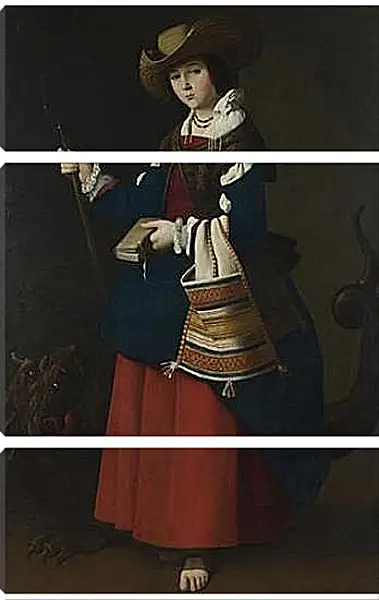 Модульная картина - Saint Margaret of Antioch. Франсиско де Сурбаран Модульная картина - Saint Margaret of Antioch. Франсиско де Сурбаран