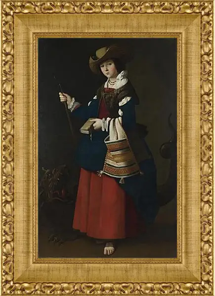 Картина в раме - Saint Margaret of Antioch. Франсиско де Сурбаран Картина в раме - Saint Margaret of Antioch. Франсиско де Сурбаран