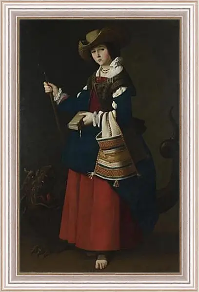 Картина в раме - Saint Margaret of Antioch. Святая Маргарита Антиохийская. Франсиско де Сурбаран Картина в раме - Saint Margaret of Antioch. Святая Маргарита Антиохийская. Франсиско де Сурбаран