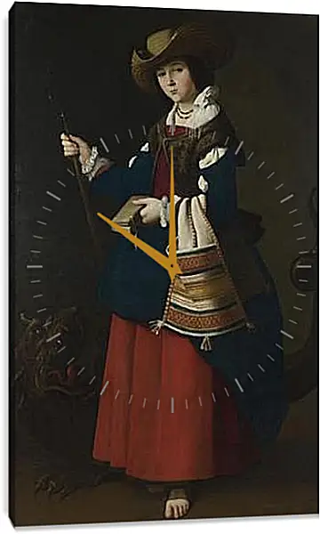 Часы картина - Saint Margaret of Antioch. Франсиско де Сурбаран Часы картина - Saint Margaret of Antioch. Франсиско де Сурбаран