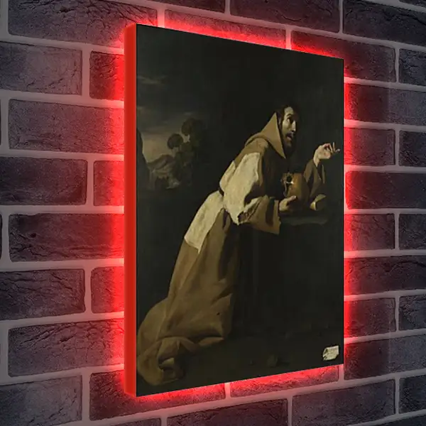 Лайтбокс световая панель - Saint Francis in Meditation. Святой Франциск в раздумии. Франсиско де Сурбаран Лайтбокс световая панель - Saint Francis in Meditation. Святой Франциск в раздумии. Франсиско де Сурбаран