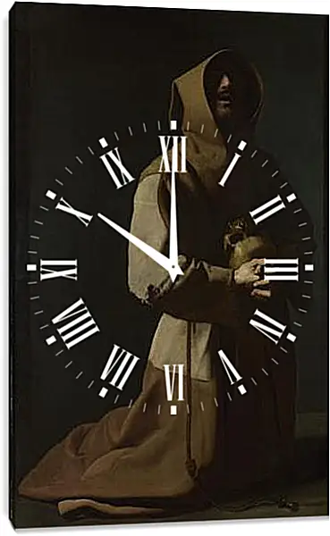 Часы картина - Saint Francis in Meditation (1). Франсиско де Сурбаран Часы картина - Saint Francis in Meditation (1). Франсиско де Сурбаран