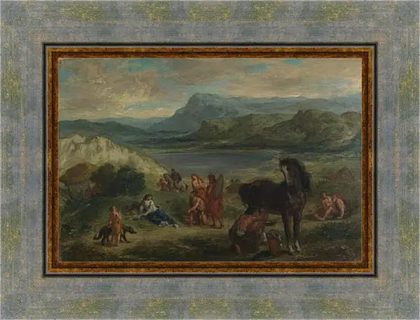 Картина в раме - Ovid among the Scythians. Эжен Делакруа Картина в раме - Ovid among the Scythians. Эжен Делакруа