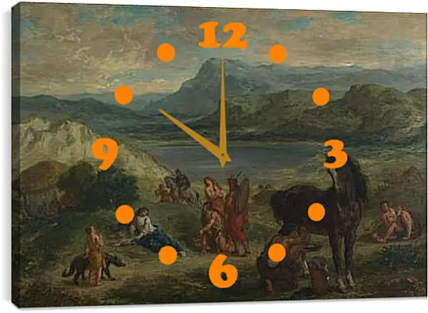 Часы картина - Ovid among the Scythians. Эжен Делакруа Часы картина - Ovid among the Scythians. Эжен Делакруа