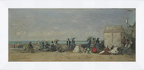Картина в раме - Beach Scene, Trouville (1) Эжен Буден Картина в раме - Beach Scene, Trouville (1) Эжен Буден