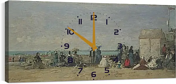 Часы картина - Beach Scene, Trouville (1) Эжен Буден Часы картина - Beach Scene, Trouville (1) Эжен Буден