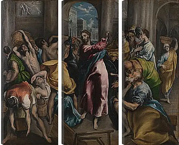 Модульная картина - Christ driving the Traders from the Temple. Эль Греко Модульная картина - Christ driving the Traders from the Temple. Эль Греко