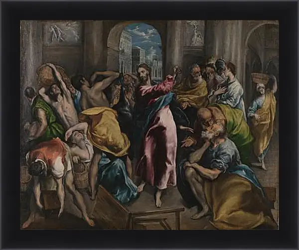 Картина в раме - Christ driving the Traders from the Temple. Эль Греко Картина в раме - Christ driving the Traders from the Temple. Эль Греко