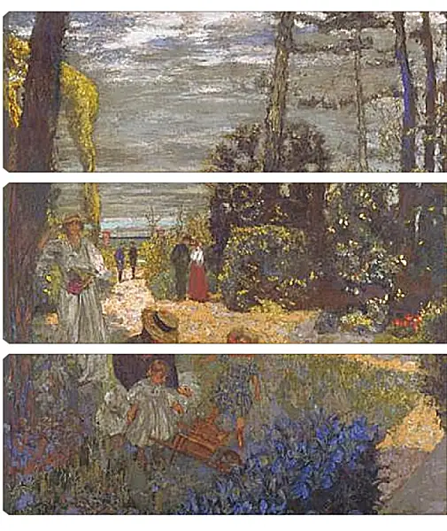 Модульная картина - The Terrace at Vasouy, the Garden. Эдуар Вюйар Модульная картина - The Terrace at Vasouy, the Garden. Эдуар Вюйар