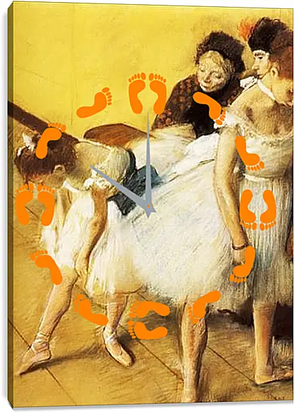 Часы картина - Examen de Danse, Danseuses a leur toilette. Эдгар Дега Часы картина - Examen de Danse, Danseuses a leur toilette. Эдгар Дега