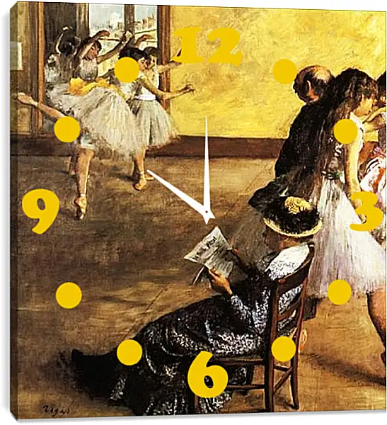 Часы картина - Classe de Ballet, salle de danse. Эдгар Дега Часы картина - Classe de Ballet, salle de danse. Эдгар Дега