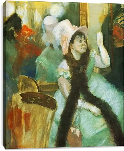 Постер на подрамнике - Portrait apres un bal costume, mme Dietz-Monnin Gouache. Эдгар Дега Постер на подрамнике - Portrait apres un bal costume, mme Dietz-Monnin Gouache. Эдгар Дега