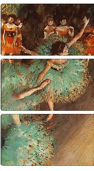 Модульная картина - Danseuses basculant, Danseuses vertes. Эдгар Дега Модульная картина - Danseuses basculant, Danseuses vertes. Эдгар Дега