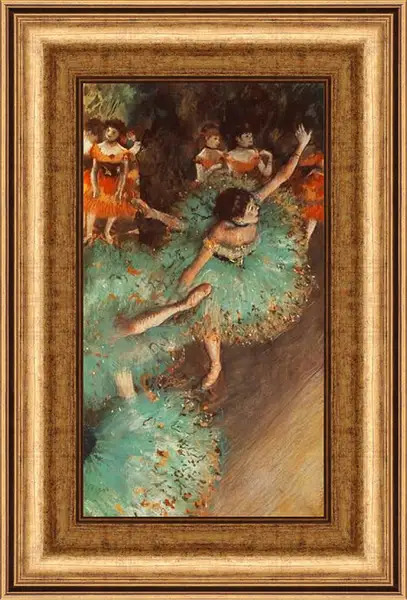 Картина в раме - Danseuses basculant, Danseuses vertes. Эдгар Дега Картина в раме - Danseuses basculant, Danseuses vertes. Эдгар Дега