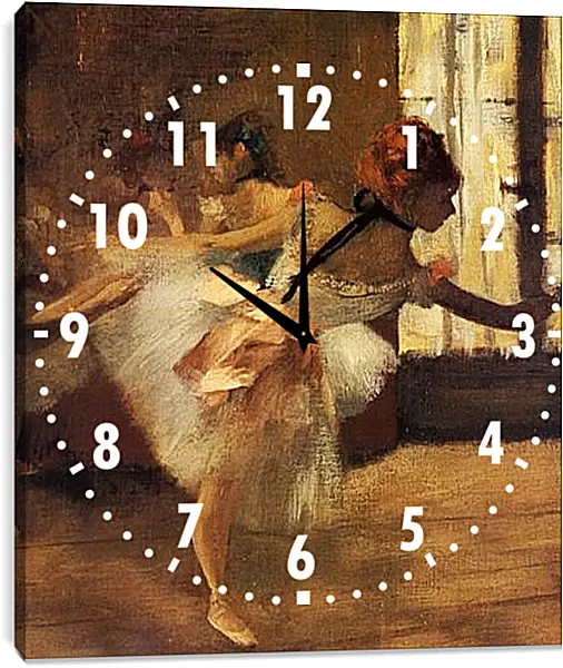 Часы картина - La Repetition de Danse, detail. Эдгар Дега Часы картина - La Repetition de Danse, detail. Эдгар Дега