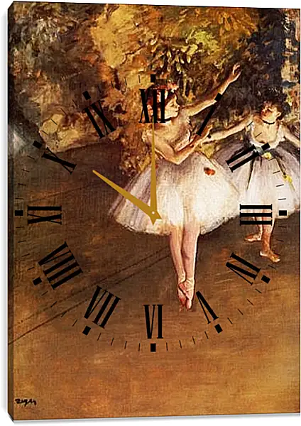 Часы картина - Deux danseuses en scene. Эдгар Дега Часы картина - Deux danseuses en scene. Эдгар Дега