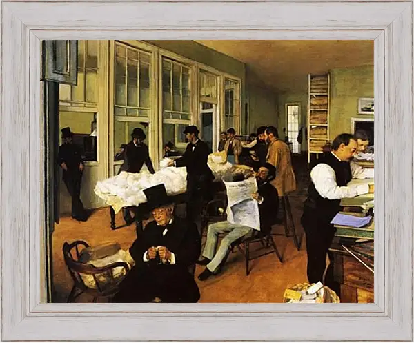 Картина в раме - Un bureau de coton a la Nouvelle-Orleans. Эдгар Дега Картина в раме - Un bureau de coton a la Nouvelle-Orleans. Эдгар Дега