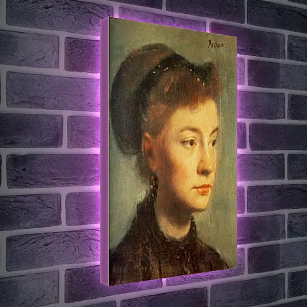 Лайтбокс световая панель - Portrait de Jeune femme . Эдгар Дега Лайтбокс световая панель - Portrait de Jeune femme . Эдгар Дега
