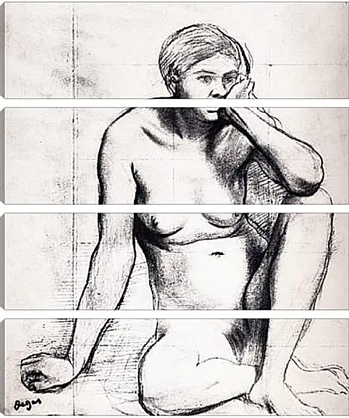 Модульная картина - Etude pour Scene de guerre au Moyen Age Dessin Crayon noir. Эдгар Дега Модульная картина - Etude pour Scene de guerre au Moyen Age Dessin Crayon noir. Эдгар Дега