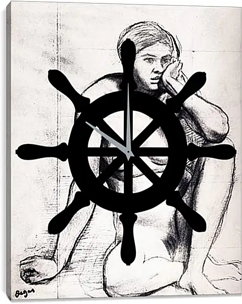 Часы картина - Etude pour Scene de guerre au Moyen Age Dessin Crayon noir. Эдгар Дега Часы картина - Etude pour Scene de guerre au Moyen Age Dessin Crayon noir. Эдгар Дега