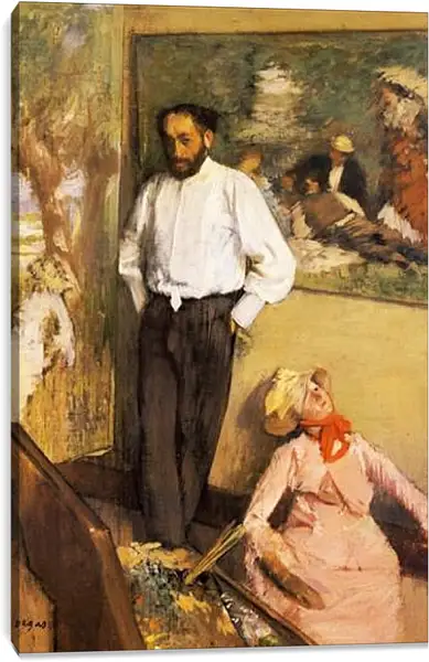 Постер на подрамнике - Artiste dans son atelier. Эдгар Дега Постер на подрамнике - Artiste dans son atelier. Эдгар Дега