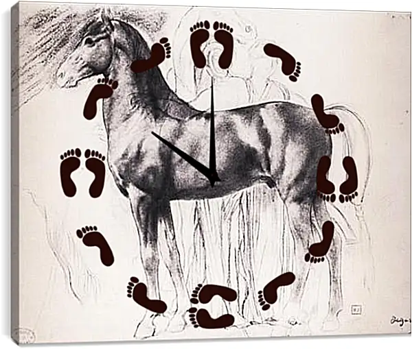 Часы картина - Etude pour Semiramis construsiant Babylone Dessin Crayon noir sur estompe. Эдгар Дега Часы картина - Etude pour Semiramis construsiant Babylone Dessin Crayon noir sur estompe. Эдгар Дега