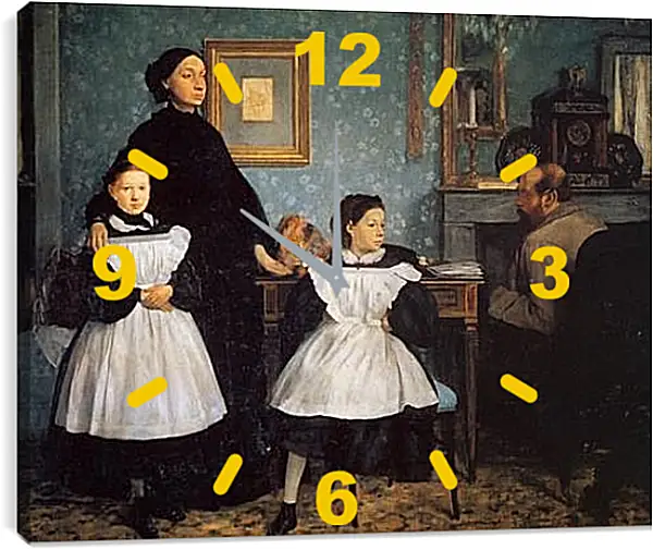 Часы картина - La Famille Bellelli. Эдгар Дега Часы картина - La Famille Bellelli. Эдгар Дега
