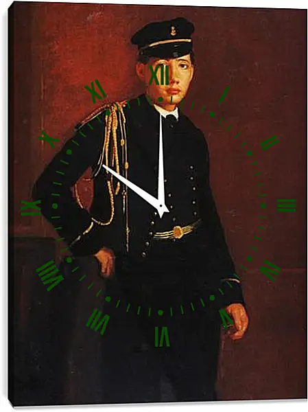 Часы картина - Achille de Gas en aspirant de marine. Эдгар Дега Часы картина - Achille de Gas en aspirant de marine. Эдгар Дега
